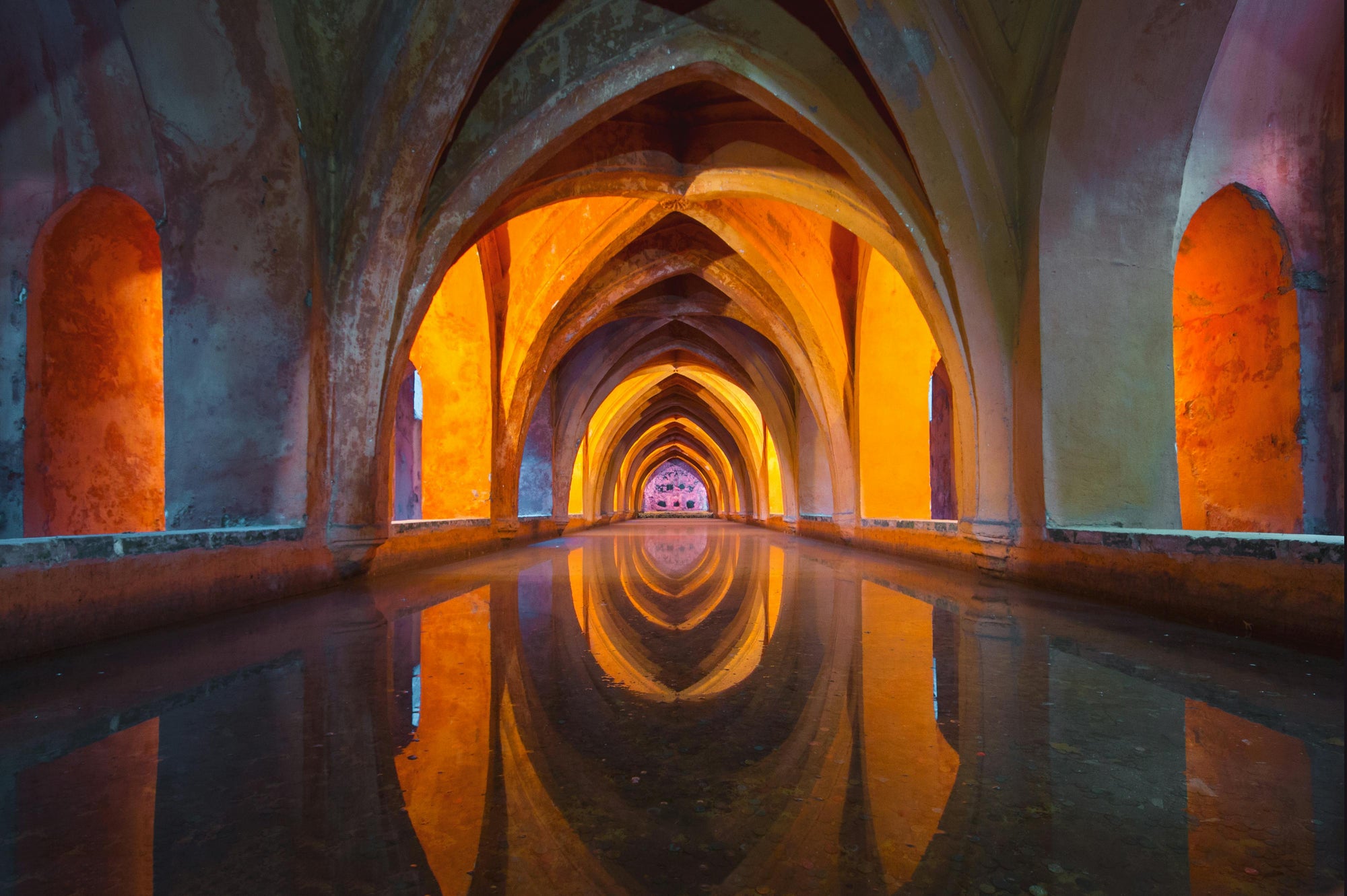 serene pool in a temple