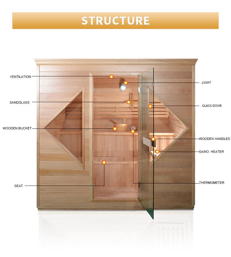 Steam Lounge 6000 Spacious Traditional Smart Sauna