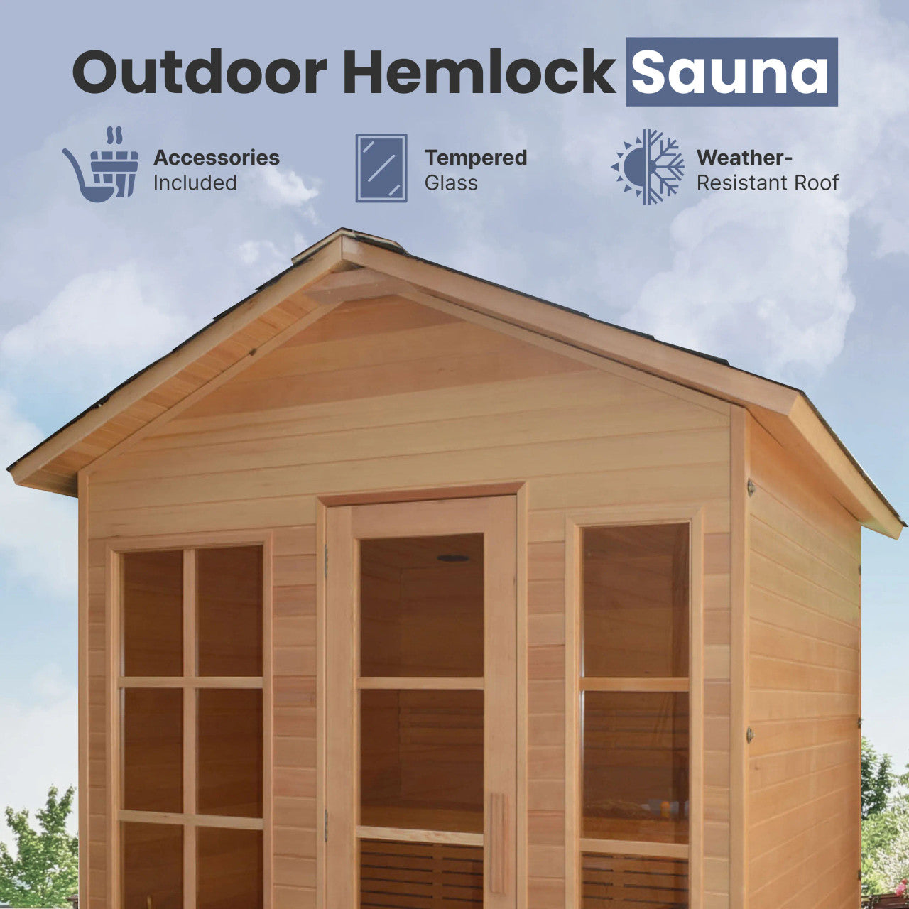 Hemlock House 6000 Outdoor Far Infrared Smart Sauna